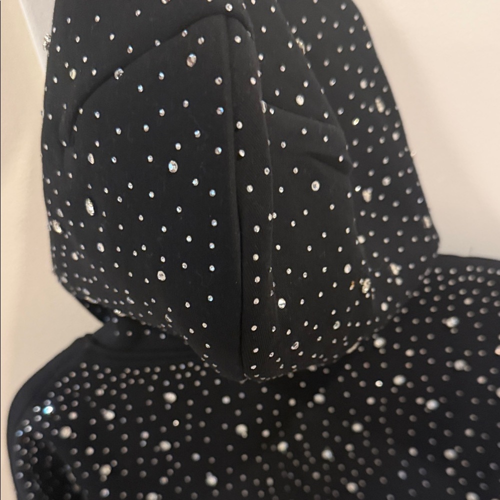 Vybes Black Studded Hoodie - Picture 7 of 8